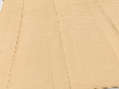 平和屋着物■上質な色無地　紋意匠　萱草色　正絹　逸品　CABF8191xi