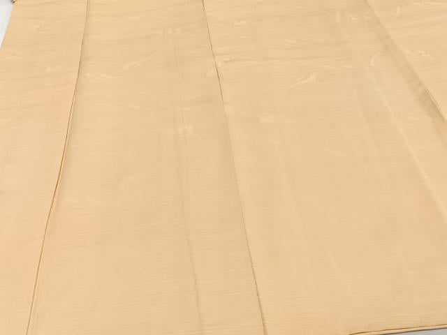 平和屋着物■上質な色無地　紋意匠　萱草色　正絹　逸品　CABF8191xi