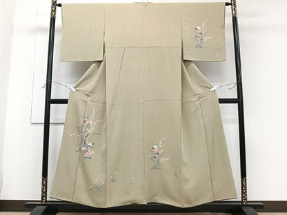 平和屋着物■訪問着 草花文 松坂屋扱い 正絹 逸品 CABF8196xi