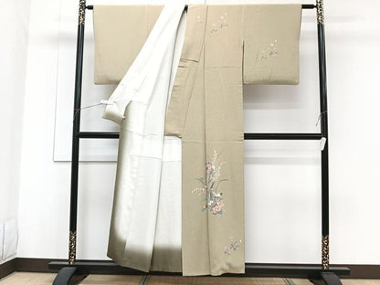 平和屋着物■訪問着 草花文 松坂屋扱い 正絹 逸品 CABF8196xi