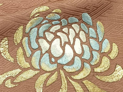 平和屋着物■訪問着 刺繍 枝菊文 金彩 正絹 逸品 CABF8198xi