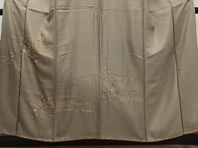 平和屋着物■訪問着 刺繍 草花文 暈し染め 金彩 やまと誂製 正絹 逸品 CABF8203xi