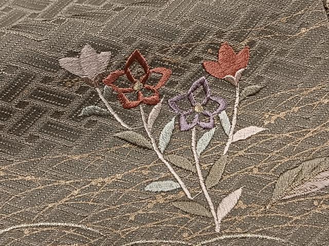 平和屋着物■訪問着 刺繍 草花文 暈し染め 金彩 やまと誂製 正絹 逸品 CABF8203xi