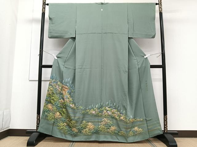 平和屋着物■豪華色留袖 鮫小紋柄 手描き 法隆寺 暈し染め 金彩 正絹 逸品 CABF8216xi