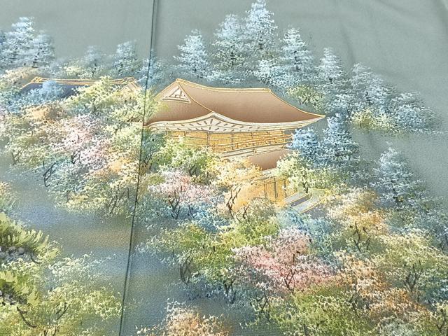 平和屋着物■豪華色留袖 鮫小紋柄 手描き 法隆寺 暈し染め 金彩 正絹 逸品 CABF8216xi