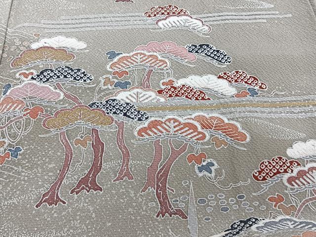 平和屋着物■訪問着 枝松船食器文 暈し染め 金彩 正絹 逸品 CABF8219xi