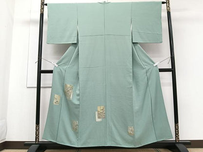 平和屋着物■訪問着 色紙風景文 寿光織 金糸 正絹 逸品 CABF8225xi