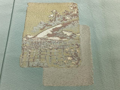 平和屋着物■訪問着 色紙風景文 寿光織 金糸 正絹 逸品 CABF8225xi