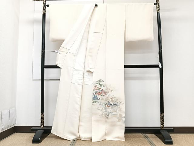 平和屋着物■豪華色留袖 人物風景文 寿光織 金糸 正絹 逸品 CABF8242xi