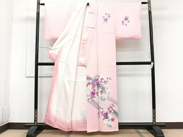 平和屋着物■訪問着 草花文 暈し染め 正絹 逸品 CABF8248xi