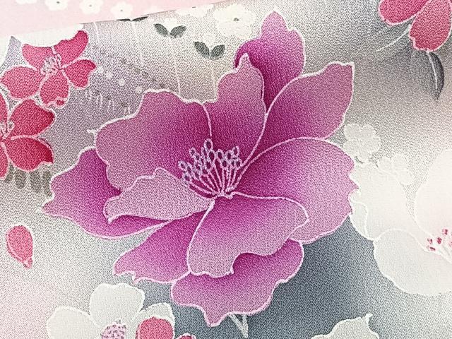 平和屋着物■訪問着 草花文 暈し染め 正絹 逸品 CABF8248xi