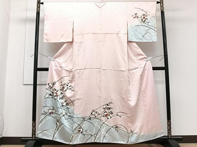 平和屋着物■訪問着 枝花文 暈し染め 金彩 正絹 逸品 CABF8249xi
