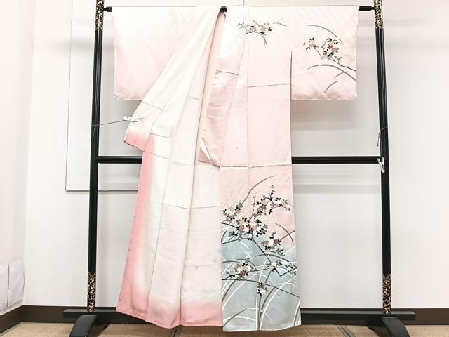 平和屋着物■訪問着 枝花文 暈し染め 金彩 正絹 逸品 CABF8249xi