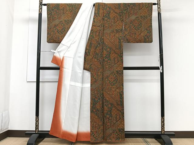 平和屋着物■上質な小紋　更勝作　鳳凰花文　正絹　逸品　CABF8250xi