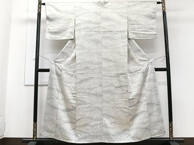 平和屋着物▽上質な小紋　単衣　立波文　正絹　逸品　AABC3188jh 平和屋着物▽上質な小紋 単衣 立波文 正絹 逸品 AABC3188jhの通販 by