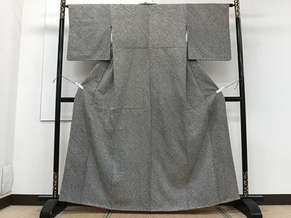 平和屋着物■大変加工の良い総絞り小紋　黒地　正絹　逸品　CABF8255xi