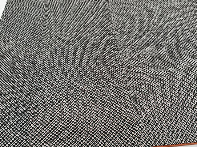 平和屋着物■大変加工の良い総絞り小紋　黒地　正絹　逸品　CABF8255xi