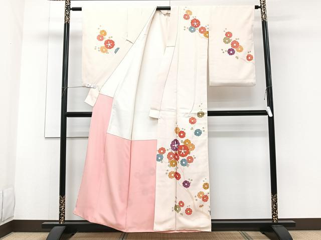 平和屋着物■訪問着 駒刺繍 枝花文 正絹 逸品 CABF8261xi