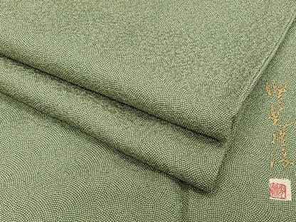 平和屋着物■伝統工芸師 服部光擴 江戸小紋 鮫小紋柄 正絹 逸品 CABF8268xi