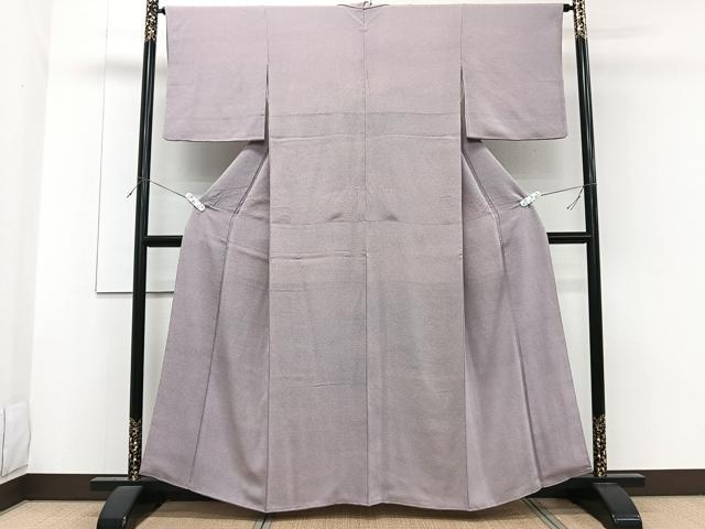 平和屋着物■上質な小紋　作家物　両面天目ぼかし　鬼しぼ縮緬　反端付き　正絹　逸品　CABF8271xi