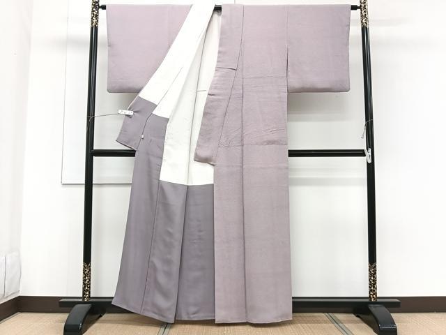 平和屋着物■上質な小紋　作家物　両面天目ぼかし　鬼しぼ縮緬　反端付き　正絹　逸品　CABF8271xi