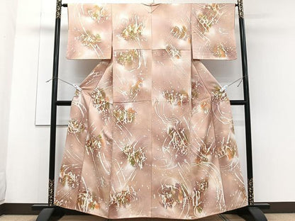 平和屋着物■上質な小紋　抽象文様　暈し染め　正絹　逸品　CABF8278xi