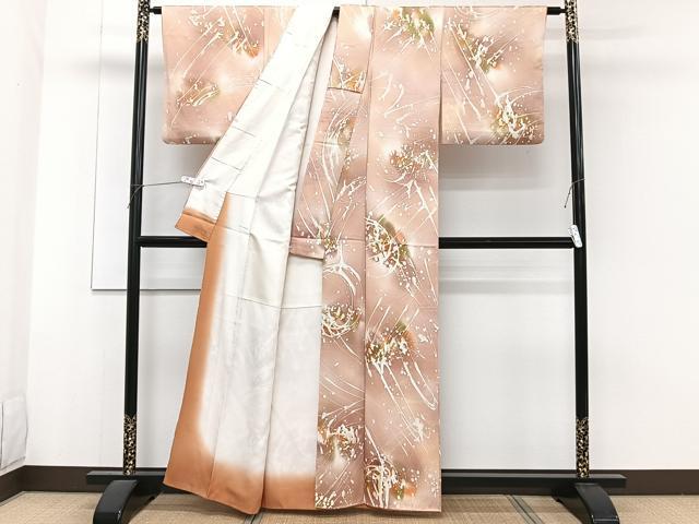 平和屋着物■上質な小紋　抽象文様　暈し染め　正絹　逸品　CABF8278xi
