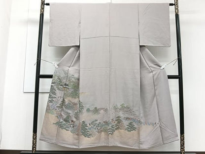 平和屋着物■豪華色留袖 人物風景文 寿光織 金糸 鈴乃屋扱い 正絹 逸品 CABF8279xi
