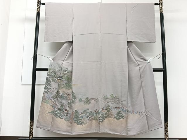 平和屋着物■豪華色留袖 人物風景文 寿光織 金糸 鈴乃屋扱い 正絹 逸品 CABF8279xi
