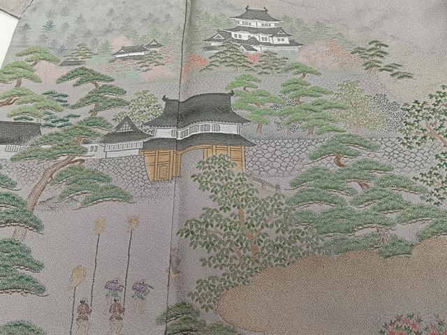 平和屋着物■豪華色留袖 人物風景文 寿光織 金糸 鈴乃屋扱い 正絹 逸品 CABF8279xi