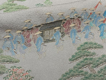 平和屋着物■豪華色留袖 人物風景文 寿光織 金糸 鈴乃屋扱い 正絹 逸品 CABF8279xi
