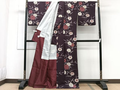 平和屋着物■小紋　草菊文　洗える着物　CABF8288xi