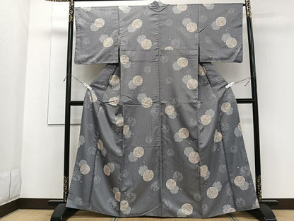 平和屋着物■小紋 花丸文 洗える着物 CABF8289xi