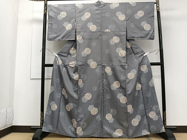 平和屋着物■小紋 花丸文 洗える着物 CABF8289xi