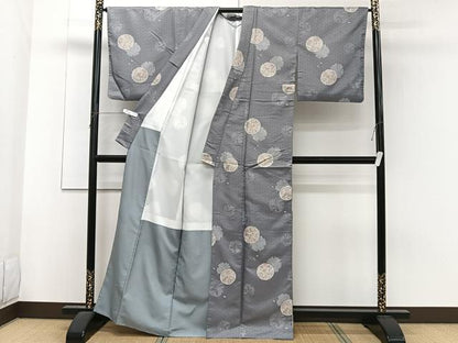 平和屋着物■小紋 花丸文 洗える着物 CABF8289xi