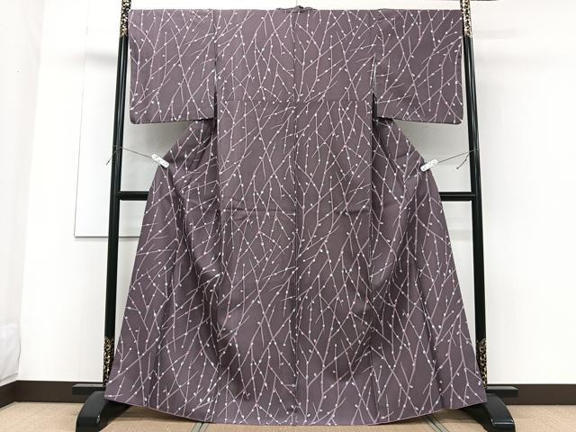 平和屋着物■小紋 枝蕾文 洗える着物 CABF8292xi