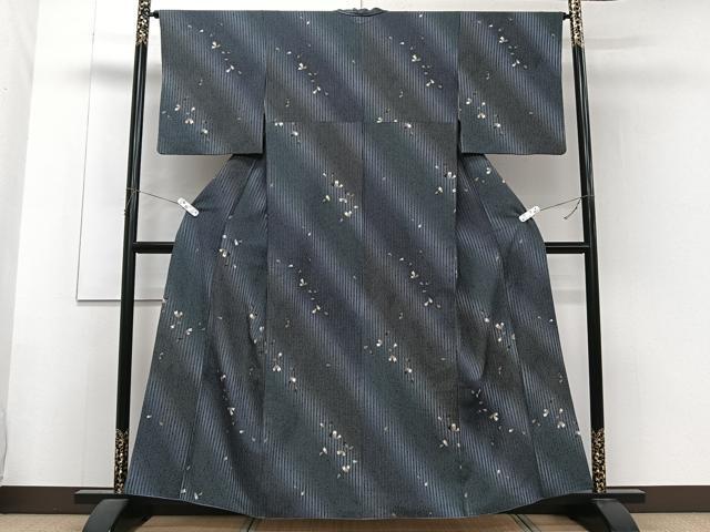 平和屋着物■小紋 間道花びら文 暈し染め 洗える着物 CABF8297xi