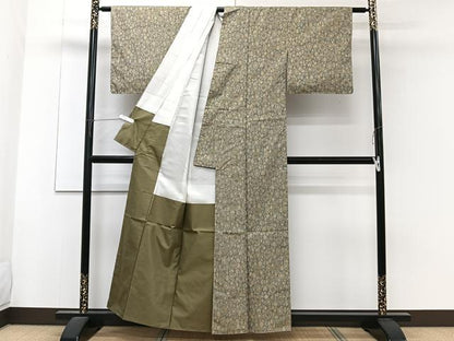 平和屋着物■上質な紬 蜀江花文 正絹 逸品 CABF8303xi