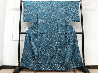 平和屋着物■上質な小紋 雲取り抽象文様 正絹 逸品 CABF8304xi
