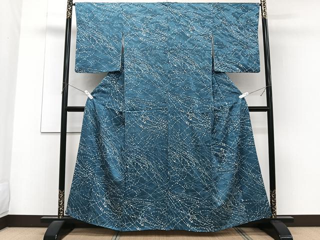 平和屋着物■上質な小紋 雲取り抽象文様 正絹 逸品 CABF8304xi
