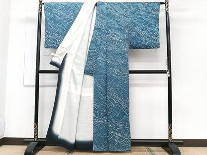 平和屋着物■上質な小紋 雲取り抽象文様 正絹 逸品 CABF8304xi