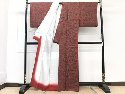 平和屋着物■上質な小紋 型染め 風景文 正絹 逸品 CABF8305xi