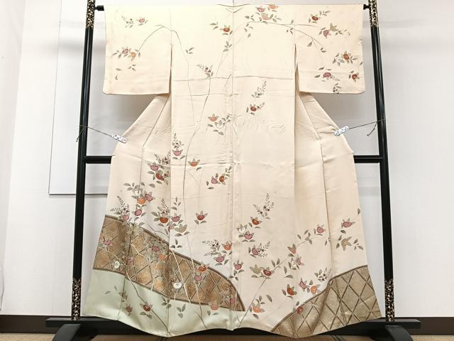 平和屋着物■訪問着 籬枝橘文 金彩 正絹 逸品 CABF8310xi