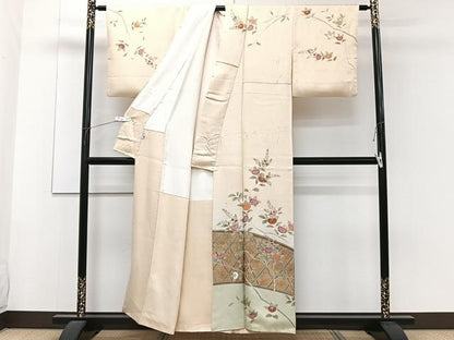 平和屋着物■訪問着 籬枝橘文 金彩 正絹 逸品 CABF8310xi