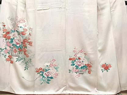 平和屋着物■訪問着 刺繍 飾花文 暈し染め 正絹 逸品 CABF8311xi