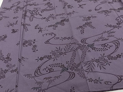 平和屋着物■上質な小紋　型染め　花蝶文　正絹　逸品　未使用　CABF8317xi