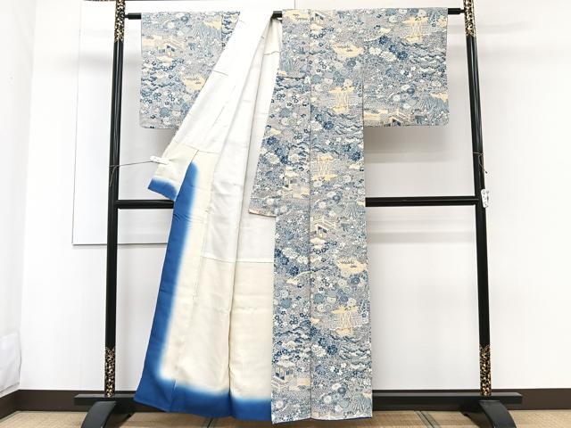 平和屋着物■上質な小紋　飛鳥風景文　松竹梅　正絹　逸品　CABF8319xi