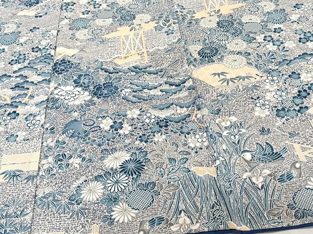 平和屋着物■上質な小紋　飛鳥風景文　松竹梅　正絹　逸品　CABF8319xi
