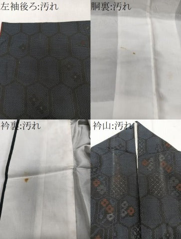 平和屋着物■本場大島紬 横絣 亀甲花文 正絹 逸品 CABF8320xi