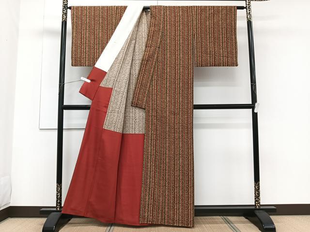 平和屋着物■上質な小紋　間道　胴抜き仕立て　正絹　逸品　CABF8321xi